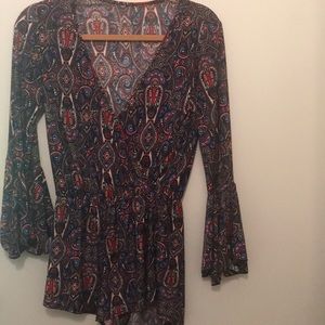 patterned romper